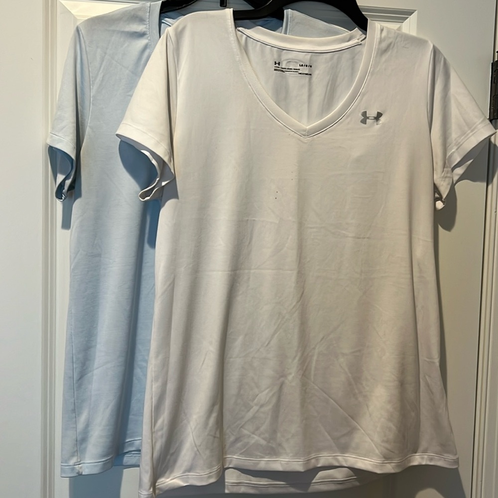 2 under armour drifit tops